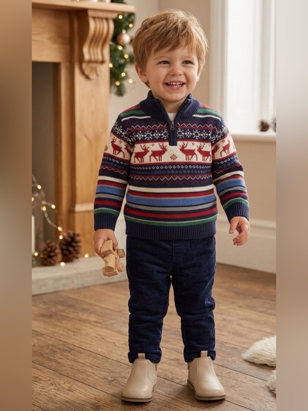 Wonder Kids Fair Isle Sweater‎ Toddler Boys Size 18 Months